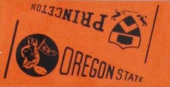 1961 Nu-Cards Football Stars - College Pennants #NNO Oregon State / Princeton Front