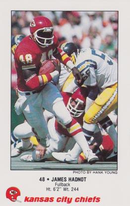 1982 Kansas City Chiefs Police #6 James Hadnot Front