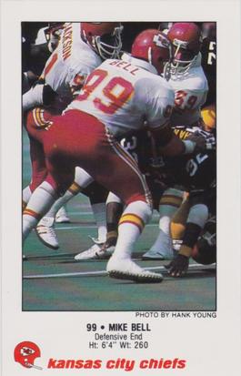 1982 Kansas City Chiefs Police #7 Mike Bell Front