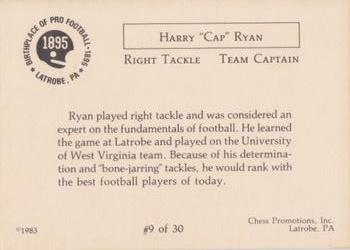 1983 Chess Promotions Birthplace of Pro Football #9 Harry Ryan Back