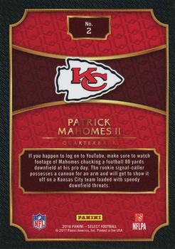 2016 Panini Select - 2017 XRC Prizm Exchange #2 Patrick Mahomes II Back