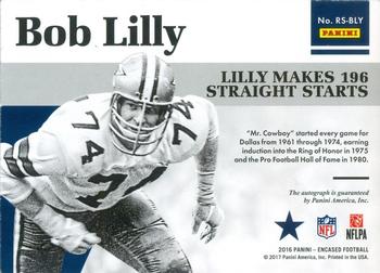 2016 Panini Encased - Reserve Signatures Gold #RS-BLY Bob Lilly Back