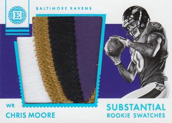 2016 Panini Encased - Substantial Rookie Swatches Sapphire #13 Chris Moore Front
