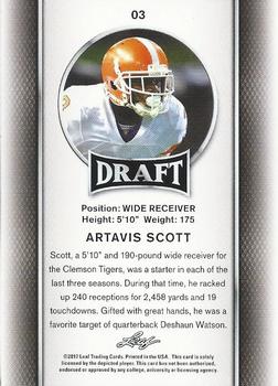 2017 Leaf Draft #03 Artavis Scott Back