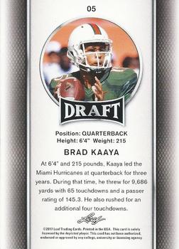 2017 Leaf Draft #05 Brad Kaaya Back