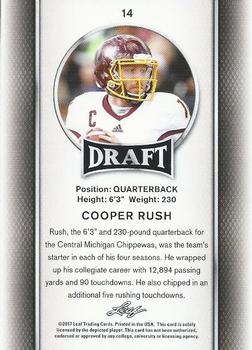 2017 Leaf Draft #14 Cooper Rush Back