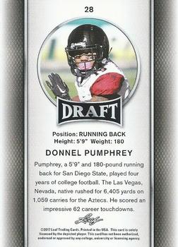 2017 Leaf Draft #28 Donnel Pumphrey Back