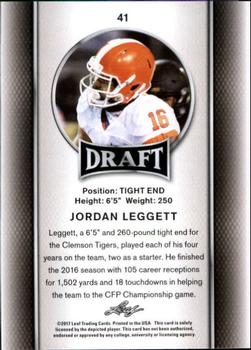 2017 Leaf Draft #41 Jordan Leggett Back
