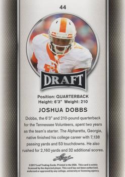 2017 Leaf Draft #44 Joshua Dobbs Back