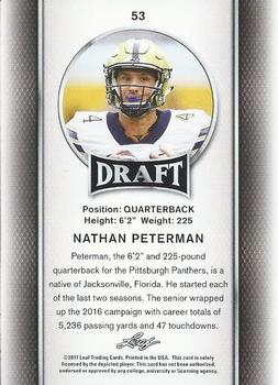 2017 Leaf Draft #53 Nathan Peterman Back