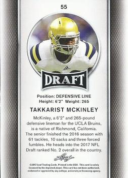 2017 Leaf Draft #55 Takkarist McKinley Back