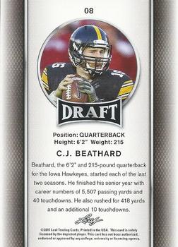 2017 Leaf Draft - Gold #08 C.J. Beathard Back