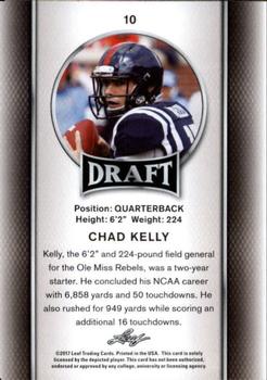 2017 Leaf Draft - Gold #10 Chad Kelly Back