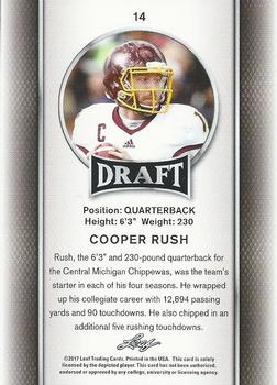 2017 Leaf Draft - Gold #14 Cooper Rush Back