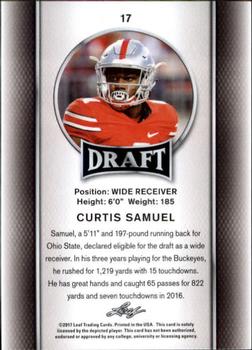 2017 Leaf Draft - Gold #17 Curtis Samuel Back
