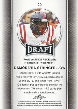 2017 Leaf Draft - Gold #20 Damore’ea Stringfellow Back