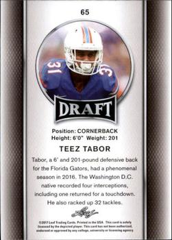 2017 Leaf Draft - Gold #65 Teez Tabor Back