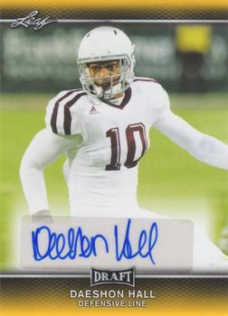 2017 Leaf Draft - Autographs Gold #A-DH1 Daeshon Hall Front