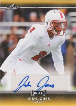 2017 Leaf Draft - Autographs Gold #A-JJ3 Josh Jones Front