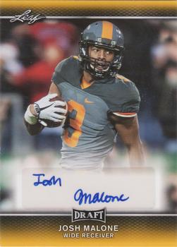 2017 Leaf Draft - Autographs Gold #A-JM3 Josh Malone Front