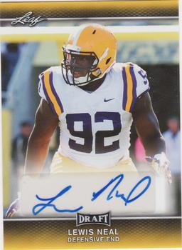 2017 Leaf Draft - Autographs Gold #A-LN1 Lewis Neal Front