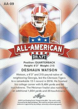 2017 Leaf Draft - All-American #AA-09 Deshaun Watson Back