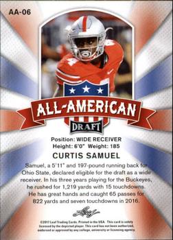 2017 Leaf Draft - All-American Gold #AA-06 Curtis Samuel Back