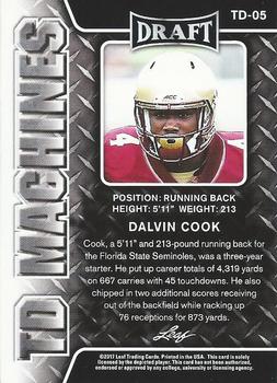 2017 Leaf Draft - TD Machines #TD-05 Dalvin Cook Back