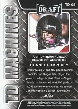 2017 Leaf Draft - TD Machines #TD-09 Donnel Pumphrey Back
