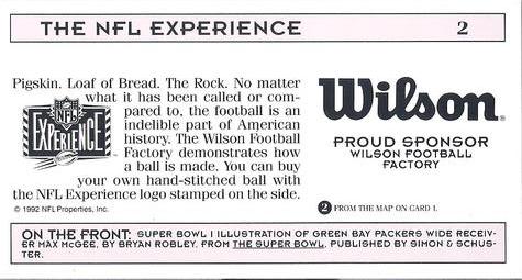 1992 NFL Experience #2 Super Bowl I Back