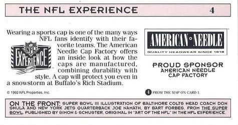 1992 NFL Experience #4 Super Bowl III Back