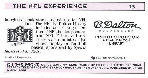 1992 NFL Experience #15 Super Bowl XIV Back
