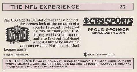 1992 NFL Experience #27 Super Bowl XXVI Back