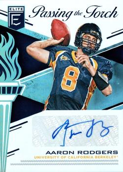 2017 Panini Elite Draft Picks - Passing the Torch Autographs #13 Aaron Rodgers / Jared Goff Front