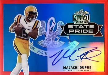 2017 Leaf Metal Draft - State Pride Autographs Red #SP-MD1 Malachi Dupre Front