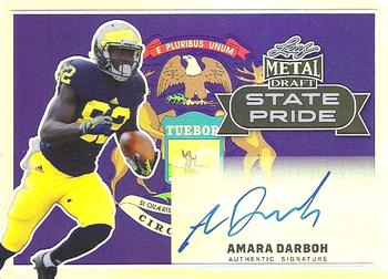 2017 Leaf Metal Draft - State Pride Autographs Silver #SP-AD1 Amara Darboh Front