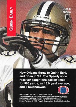 1993 Playoff - Promos #3 Quinn Early Back