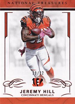 2016 Panini National Treasures - Jersey Number #21 Jeremy Hill Front