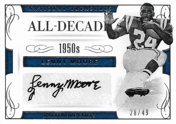 2016 Panini National Treasures - All-Decade Signatures #3 Lenny Moore Front