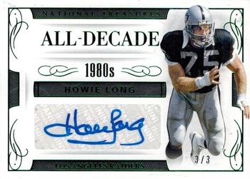 2016 Panini National Treasures - All-Decade Signatures Emerald #55 Howie Long Front