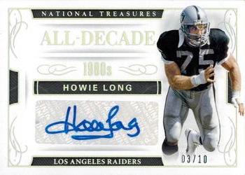 2016 Panini National Treasures - All-Decade Signatures Holo Silver #55 Howie Long Front
