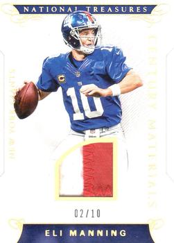 2016 Panini National Treasures - Century Materials Prime Holo Gold #32 Eli Manning Front