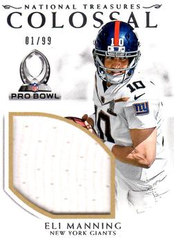 2016 Panini National Treasures - Colossal Pro Bowl Materials #13 Eli Manning Front