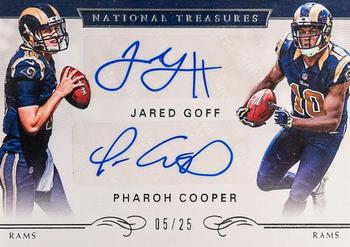 2016 Panini National Treasures - Rookie Dual Signatures #5 Pharoh Cooper / Jared Goff Front