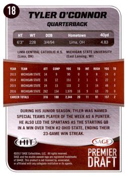 2017 SAGE HIT - Silver #18 Tyler O'Connor Back