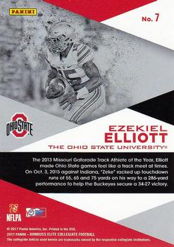 2017 Panini Elite Draft Picks - Alma Mater #7 Ezekiel Elliott Back