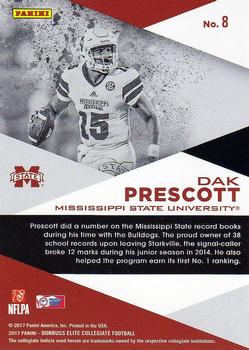 2017 Panini Elite Draft Picks - Alma Mater #8 Dak Prescott Back