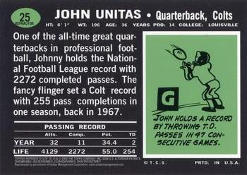 2000 Topps Chrome - Johnny Unitas Reprints Refractors #R13 Johnny Unitas Back