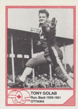 1983 JOGO CFL Hall of Fame Series A #A-18 Tony Golab Front