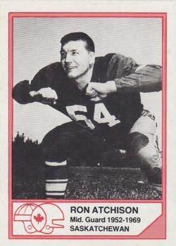 1983 JOGO CFL Hall of Fame Series A #A-22 Ron Atchison Front